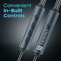 Portronics Conch ONE In-Ear Earbuds – Type-C | On/Off | In-Built Karaoke Mic | Black