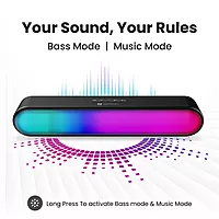 POR 1999 Decibel 23 Soundbar – 16W | BT 5.3 | AUX | Volume Control | Rechargeable | RGB |