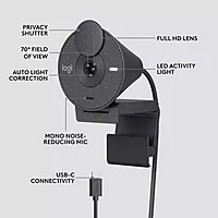 Logitech Brio 300 Webcam (Graphite)