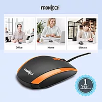 Frontech MS-0046 – Wired optical mouse with 1000 DPI, ergonomic design, and smooth tracking for accurate and comfortable daily use.