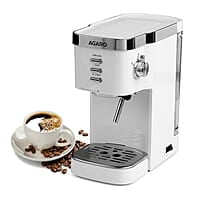 AGARO Regency Espresso Coffee Maker, Adjustable Pressure up to 20 Bars 1.2L Removable Water Tank, 1350W, White
