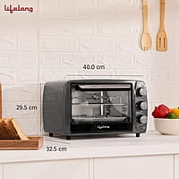 Lifelong OTG 19 Litre for Kitchen with Barbeque Tray - 1300W Oven Toaster Griller Machine Electric