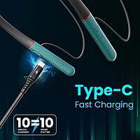 Portronics Harmonics X2 – Neckband, 40H Playtime, Bluetooth, Comfortable Fit, Deep Bass, Hands-Free Calling, Sweat Resistant, Lightweight Design, Ideal for Sports and Daily Use, Black.