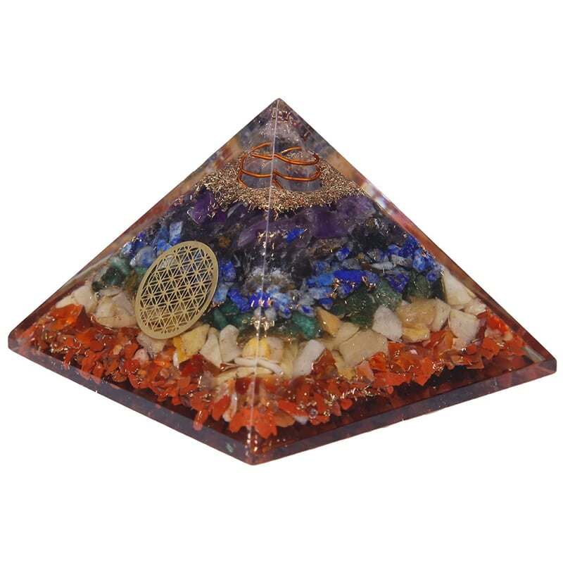 Seven Chakra Orgonite Pyramid Seven Chakra Orgonite Pyramid