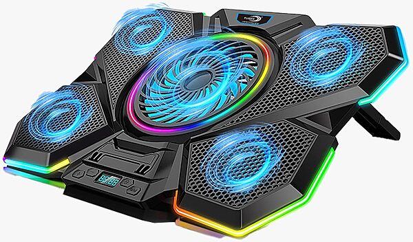 Fugen RGB Laptop Cooling Pad – 12 RGB | LED Display | Dual USB | Up to 17 Inch