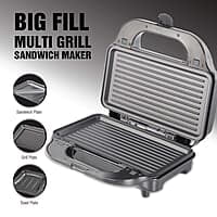 Havells Big Fill Multi Grill 900 watt Sandwich Maker (Black)