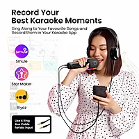 Portronics Dash 2 – Bluetooth Karaoke Mic with Speaker | Wireless Singing, High-Quality Sound & Portable Fun for Parties