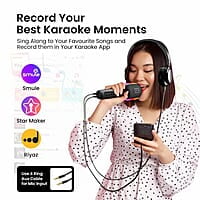 Portronics Dash 2 Wireless Bluetooth Karaoke Mic with 10W Speaker,Upto 10 Hour Playtime