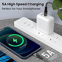 Portronics USB Type-C Braided Cable for Mobile & Laptop – Black. Durable, fast charging, and data transfer. Compatible with various devices. Ideal for everyday use. Length: 1 meter.