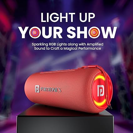 Portronics Resound 2 | 15W Soundbar with Deep Bass, Bluetooth & 2000mAh Battery (RED) Portronics Resound 2 | 15W Soundbar with Deep Bass, Bluetooth & 2000mAh Battery (RED)