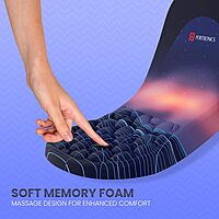 Portronics Comfipad Mouse Pad – Blue, Ergonomic with Wrist Support