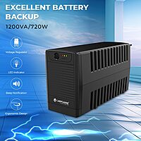 Lapcare LAPON-1200 UPS – 1kVA (600W) Backup | AVR & Voltage Regulation | Overload Protection | Auto-Restart | 2-Year Warranty