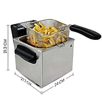 AGARO Marvel 1700-Watt Deep Fryer with 2-Litre Capacity and 3 Temperature Settings, Deep Fat Fryer
