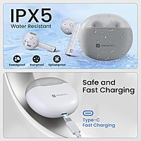 Portronics Twins S20 – TWS Earbuds, 35H Playtime, White. Enjoy seamless connectivity, superior sound quality, and a sleek design for an immersive audio experience on the go.