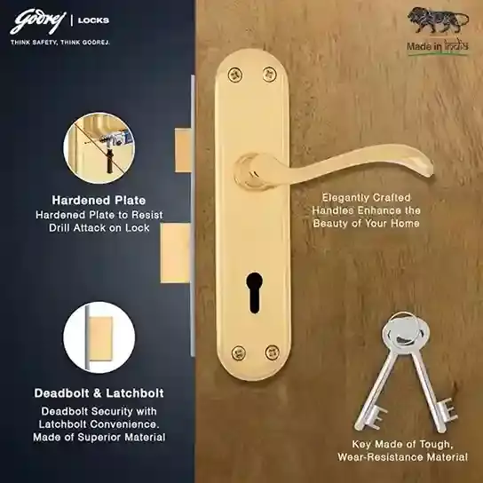 7297 Godrej 6 Lever Venus Brass (MRP 2360 /-)