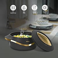 MILTON Pearl 1000 Inner Stainless Steel Casserole, 860 ml, Black