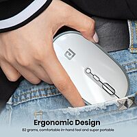 Portronics Toad II Grey – A versatile dual mode wireless mouse that connects via Bluetooth or USB receiver. Ergonomic design, smooth tracking, and long battery life make it perfect for work or play.