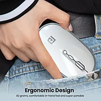 Portronics Toad II Grey – A versatile dual mode wireless mouse that connects via Bluetooth or USB receiver. Ergonomic design, smooth tracking, and long battery life make it perfect for work or play.
