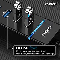 Frontech USB HUB NC-0017 features multiple high-speed USB ports, compact design, and plug-and-play ease for expanding device connectivity.