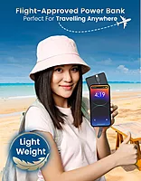 Portronics Luxcell Bind Mini 10K Power Bank – 10000mAh | 22.5W Fast Charging |Black