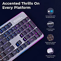 Coconut Force Gaming Combo (Black, RGB, 26 Anti-Ghosting Keys, Ergonomic Design, RGB Backlit Mouse, 1 Year Warranty)