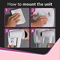 AGARO HD1417 Wall Mounted Hair Dryer 1400W, Electric Wall Mount Hair Dryer