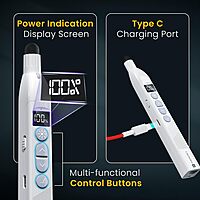 Portronics SlideMate 2 Wireless Presenter – Black. This sleek device features a built-in laser pointer, USB receiver, and ergonomic design, perfect for seamless presentations and easy navigation.