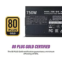 OpenBox COOLER MASTER MWE Gold V2 FM 750W A/UK Cable 750 Watts PSU (Black)