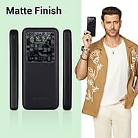 ZEBRONICS MB10000S15 Power Bank, 10000 mAh, Rapid Charge, 22.5W Output, Dual USB Output, PD 3.0 Type C, Built in Protections, Percentage Indicator