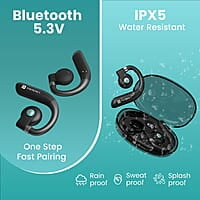 Portronics Harmonics Twins S14 Over Ear OWS Smart Wireless Earbuds with Mic,Secure & Flexible Earhook,15Hrs Playtime