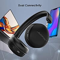 Blaupunkt BH51 ANC Moksha Bluetooth Wireless On Ear Headphones with 32 Hrs* Long Playtime I 25dB Active Noise Cancellation I 40MM Drivers I HD Sound I Built in Mic I TurboVolt Fast Charging