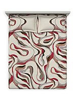 Flux Haute Red Elemental DDecor Bed Sheet