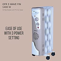 Havells OFR 5 Wave Fins with Fan 1400 watt