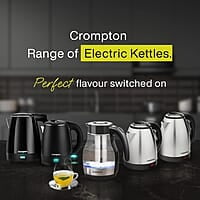 Crompton Deluxehot Glass Electric Kettle 1.7Ltr with Removable Infuser
