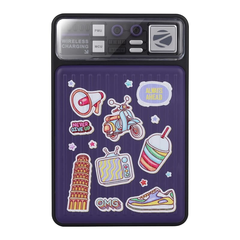 ZEBRONICS FUN MW65 Wireless Power Bank, 10000 mAh, Rapid Charge, Built-in Wireless Charging Pad, Outputs - 22.5W Wired | 15W Wireless, Type C PD, LED Indicator