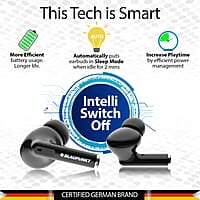 Blaupunkt BTW100 LITE in Ear TWS Bluetooth Earbuds I HD Sound I Gaming Mode I Low Latency I 30H Playtime* I TurboVolt Charging I BT Version 5.3 I Intuitive Touch Controls