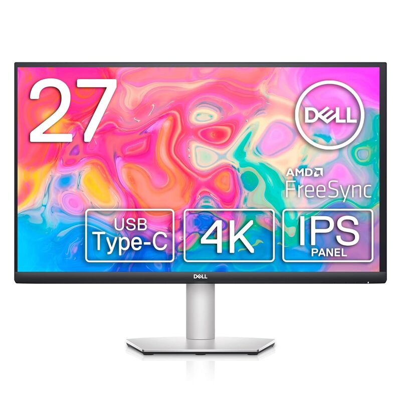 Dell 27" 4K UHD 60Hz Monitor, 8ms GTG, Dual 3W Speakers,S2722QC