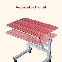 Portronics Buddy D – Laptop Table (Crimson Red, Wood) offers style and functionality, enhancing comfort and productivity for work or leisure.