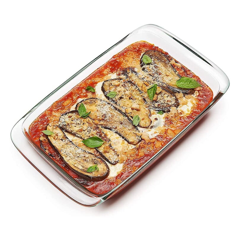 AGARO Elite Borosilicate Glass Baking Tray for Kitchen, 1600 ml Rectangle