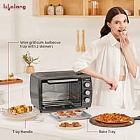 Lifelong OTG 25 Litre for Kitchen with Barbeque Tray - 1450W Oven Toaster Griller Machine Electric