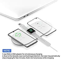 Wireless 3-in-1 Charging Mat ,Compatible with iPhoneX/iPhone8 Plus/iPhone8 Samsung Phone: Note8/S8 Plus/S8/S7 And Apple Watches (White) Wireless 3-in-1 Charging Mat ,Compatible with iPhoneX/iPhone8 Plus/iPhone8 Samsung Phone: Note8/S8 Plus/S8/S7 And Apple Watches (White)