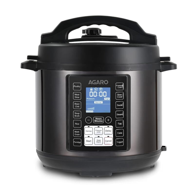 AGARO Imperial Electric Pressure Cooker, 6 litre, 14 Pre-Set multi Cooking Functions, Adjustable Pressure