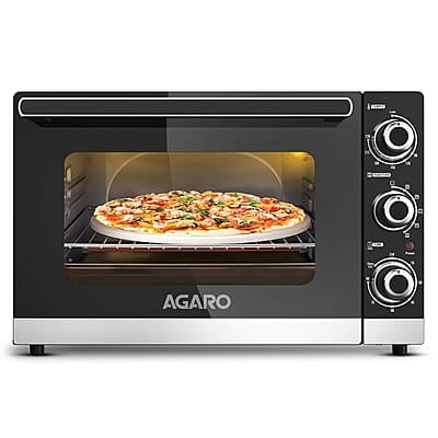 AGARO ROYAL 49 Litres Oven Toaster Griller (OTG), Motorised Rotisserie, Convection, 5 Heating Functions, 2000W, Suitable for Cake Baking.