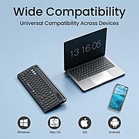 Portronics Bubble 3.0 Bluetooth + Wireless Keyboard – Grey & Black | Numeric Keys |  1 Year Warranty
