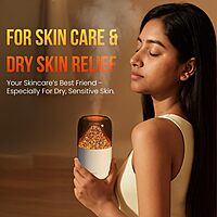 Portronics 3104 Magma Humidifier – Volcano Flame Design | RGB| White | 6 Months Warranty