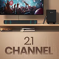 Portronics Sound Slick X – 250W 2.1 Soundbar with Subwoofer offers immersive audio experience, sleek design, and powerful bass. Perfect for movies, music, and gaming. Enhance your sound today!