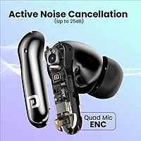 Portronics Twins 28 ANC – TWS Earbuds, 50H Playtime, Black, Active Noise Cancellation, Bluetooth 5.0, Touch Control, IPX4 Water Resistant, Deep Bass, Comfortable Fit, Perfect for Music Lovers.