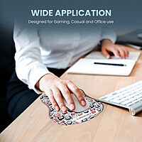 Portronics Comfipad Mouse Pad – White, Ergonomic with Wrist Support