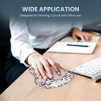 Portronics Comfipad Wrist Rest Mouse Pad with Soft Foam Cushion, Ergonomic Design, Wrist Support, Pain Relief, Non-Slip Base, Mousepad for Gaming, Laptop, PC, Computer Portronics Comfipad Wrist Rest Mouse Pad with Soft Foam Cushion, Ergonomic Design, Wrist Support, Pain Relief, Non-Slip Base, Mousepad for Gaming, Laptop, PC, Computer