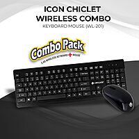 Lapcare WL‑201 Icon Chiclet wireless keyboard: slim chiclet keys, low-profile design, plug‑and‑play USB nano receiver & long battery life.